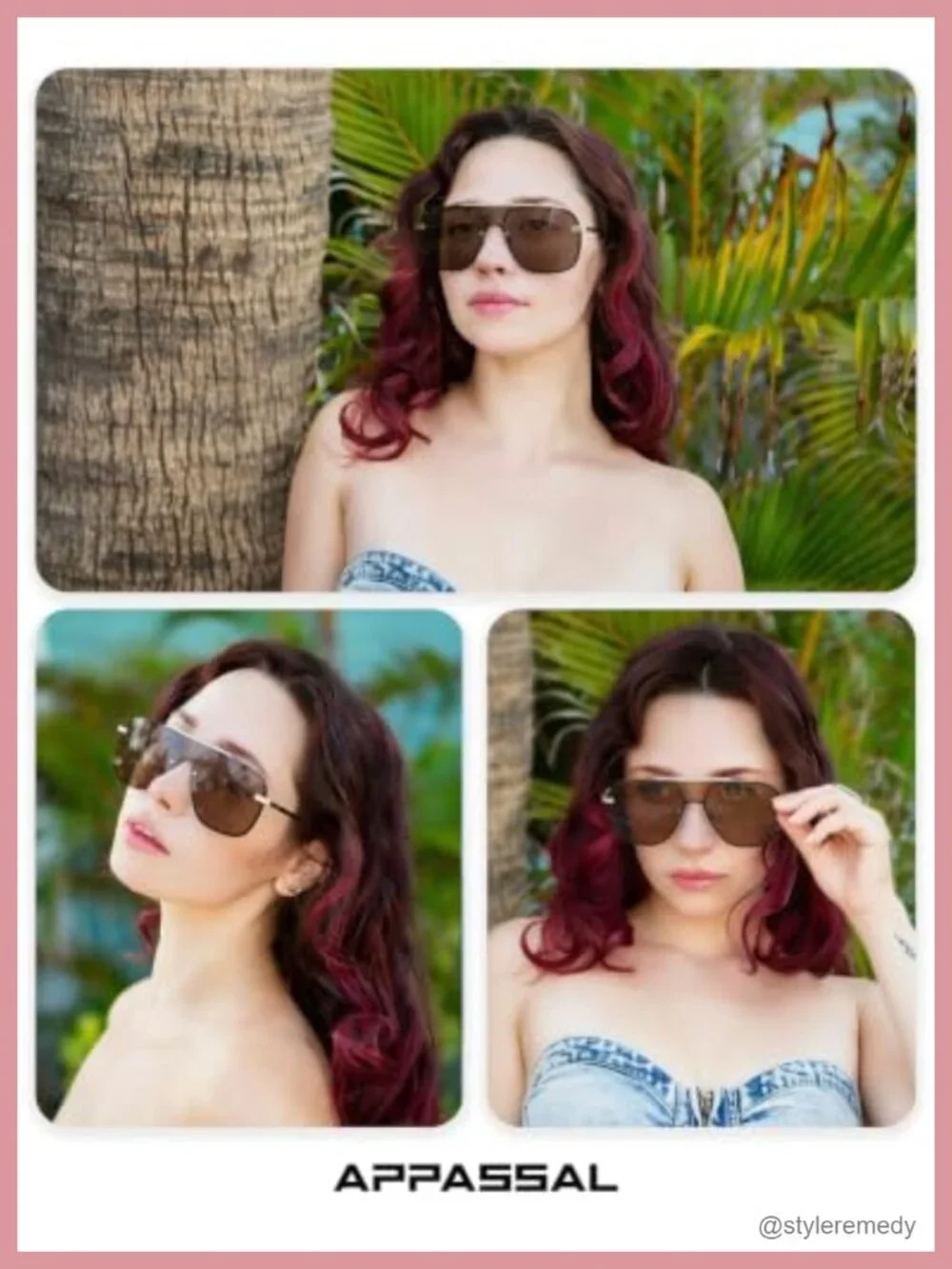 Frameless Shield Sunglasses Women One-Piece Square UV400 Metal Frame
